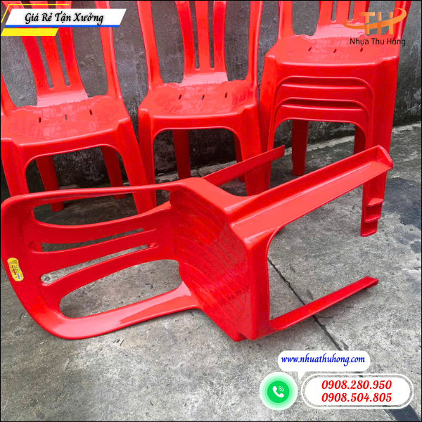 Mua ghế nhựa dựa đỏ giá sỉ ở đâu uy tín giao hàng nhanh 2 ghế nhựa dựa lưng giá rẻ