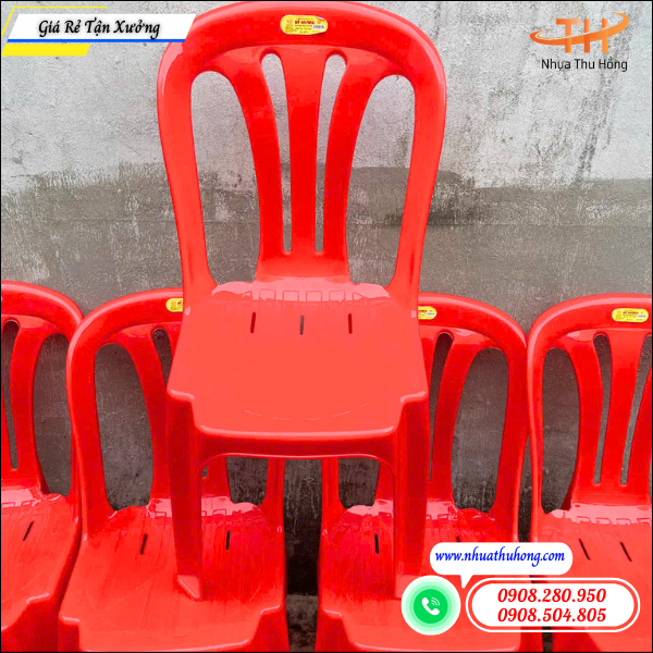 Mua ghế nhựa dựa đỏ giá sỉ ở đâu uy tín giao hàng nhanh 5 ghế nhựa giá tận kho