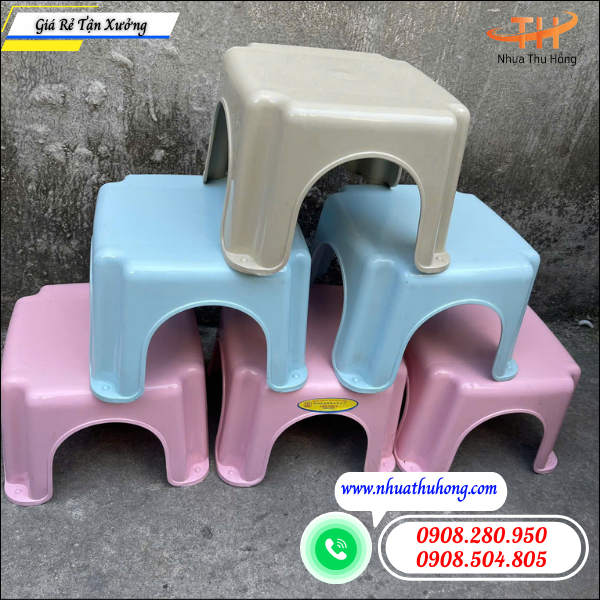 Nơi lấy sỉ ghế nhựa vuông nhỏ giá rẻ tại kho nhựa uy tín 2 ghế nhựa vuông dùng quán ăn