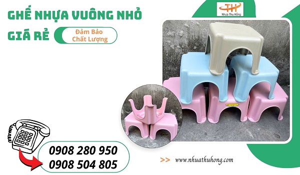 Nơi lấy sỉ ghế nhựa vuông nhỏ giá rẻ tại kho nhựa uy tín 1 ghế nhựa vuông nhiều màu