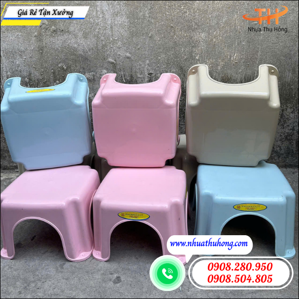 Nơi lấy sỉ ghế nhựa vuông nhỏ giá rẻ tại kho nhựa uy tín 3 ghế nhựa vuông nhỏ nhiều kích thước