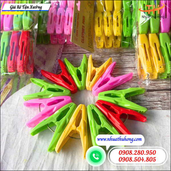 Mua kẹp nhựa gia dụng giá sỉ rẻ ở đâu nguồn hàng luôn có sẵn 2 kẹp nhựa nhiều màu