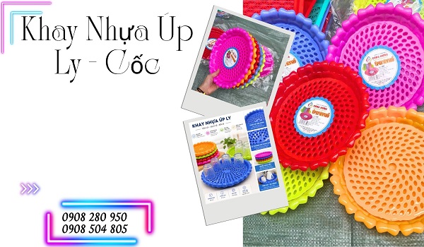 Khay úp ly nhựa tròn giá rẻ bền đẹp giao hàng nhanh 1 Khay úp cốc nhựa tròn