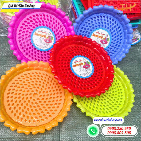 Khay úp ly nhựa tròn giá rẻ bền đẹp giao hàng nhanh 2 khay úp ly tròn 2 lớp