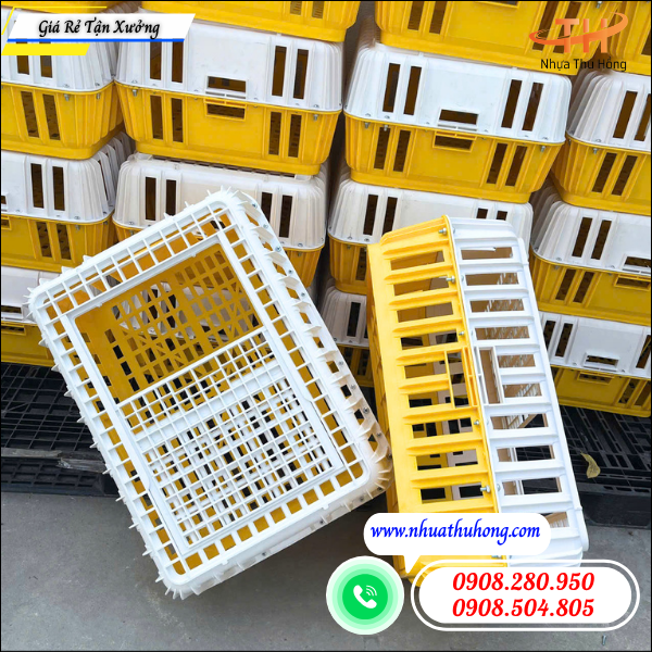 Lồng nhựa gà vịt giá sỉ rẻ tại HCM hàng bền đẹp dễ bán 2 lồng nhựa gà, vịt