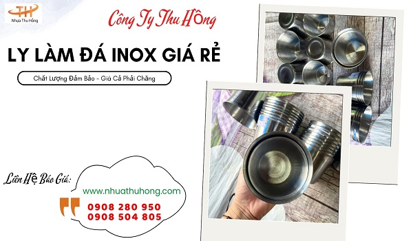Mua ly làm đá inox giá rẻ ở đâu uy tín tại Tp.HCM 1 cốc inox làm đá mini