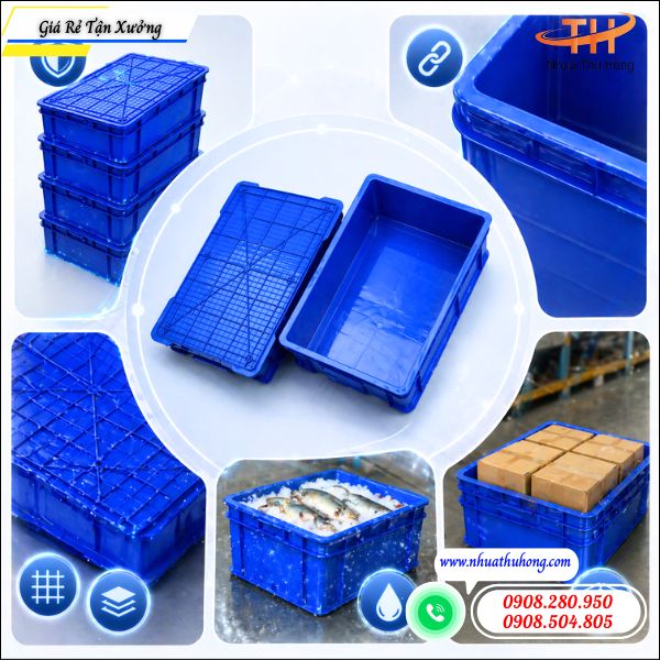 Địa chỉ bỏ sỉ giá rẻ sóng nhựa công nghiệp có nắp đậy uy tín 3 sóng nhựa công nghiệp đa năng