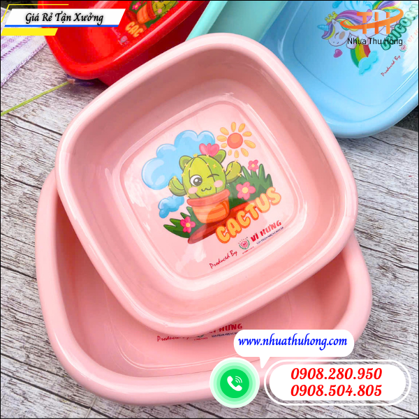 Thau nhựa vuông giá sỉ tận kho nguồn hàng ổn định quanh năm 4 Thau Nhựa Vuông Đựng Rau Củ Thực Phẩm Giá Sỉ Tốt.