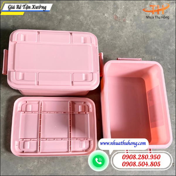 Thùng nhựa đa năng có bánh xe chịu lực tốt giá sỉ tận kho 3 thùng nhựa đựng đồ gia đình