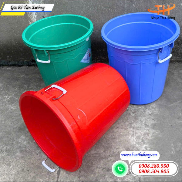 Nhà phân phối thùng, xô nhựa 45l uy tín giá sỉ tại TP.HCM 3 Thùng nhựa 45L nhẹ dễ di chuyển tiết kiệm công sức.