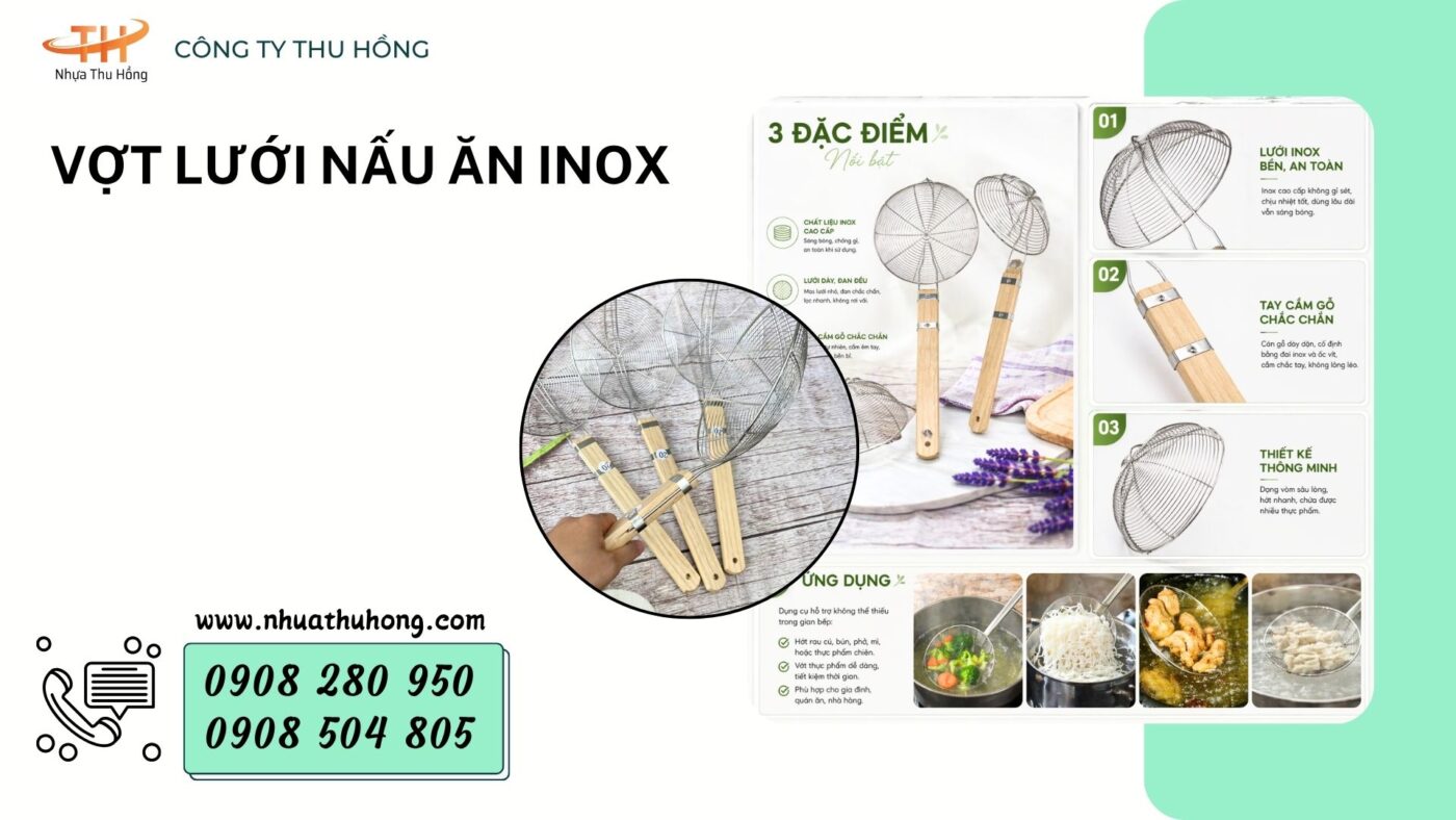 Mua vợt lưới inox nấu ăn giá rẻ tận kho không qua trung gian 1 vợt lưới inox giá rẻ
