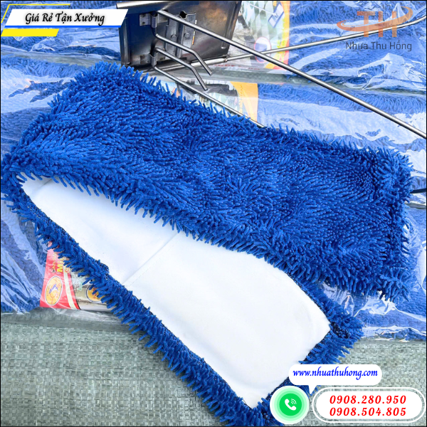 Bán sỉ cây lau nhà công nghiệp cán inox siêu bền giá rẻ 4 Cây lau nhà microfiber phù hợp khách sạn văn phòng.