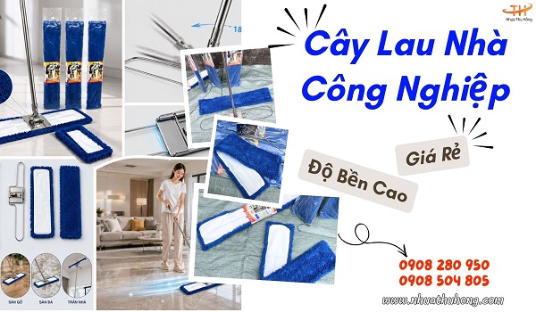 Bán sỉ cây lau nhà công nghiệp cán inox siêu bền giá rẻ 1 cây lau nhà