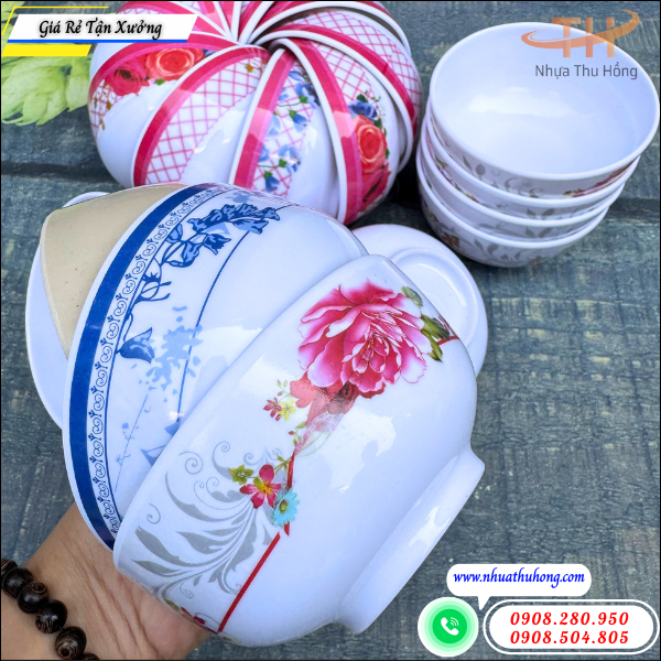 Đại lý chén nhựa cứng giá rẻ phân phối toàn quốc 3 chén nhựa nhiều màu