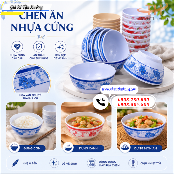 Đại lý chén nhựa cứng giá rẻ phân phối toàn quốc 2 chén nhựa cứng