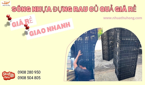Đại lý sóng nhựa đựng rau củ quả giá rẻ giao nhanh TP.HCM 1 giao song nhua 1