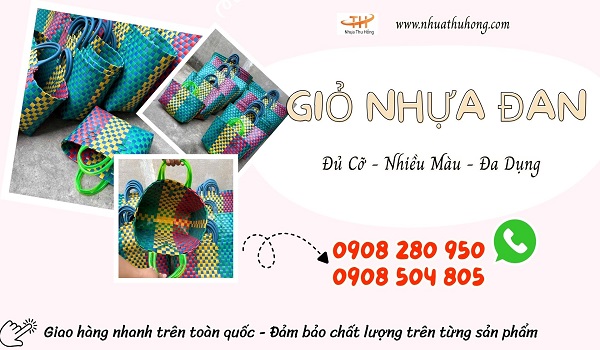Phân phối giỏ nhựa đan giá sỉ rẻ chất lượng ổn định 1 gio nhua dan 2