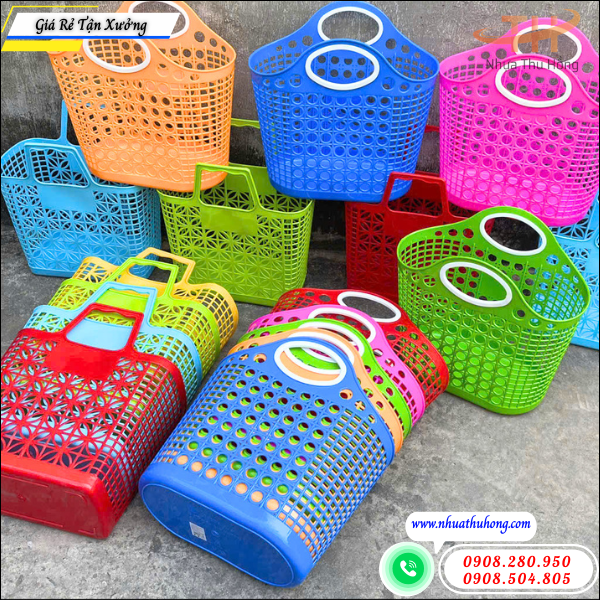 Mua giỏ xách nhựa đi chợ giá rẻ mẫu đẹp giao hàng nhanh 5 giỏ nhựa giao hàng toàn quốc.