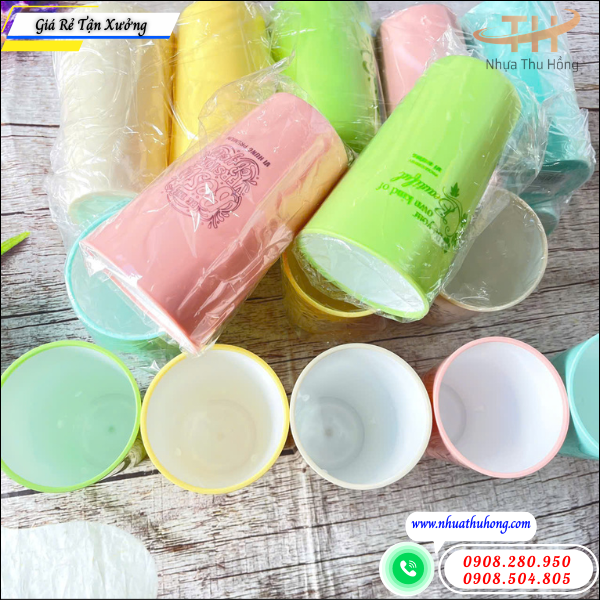 Bán sỉ ly nhựa 2 màu cao đẹp hiện đại giá rẻ tại TP.HCM 5 Nguồn sỉ ly nhựa cao 2 màu nhựa dày giá tốt tận kho.