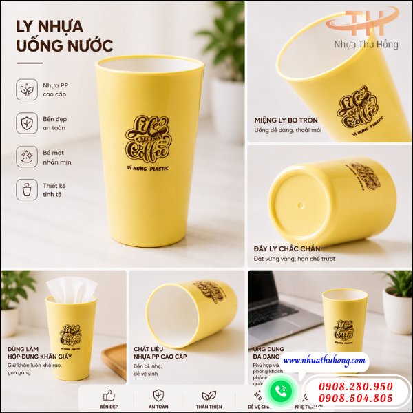 Bán sỉ ly nhựa 2 màu cao đẹp hiện đại giá rẻ tại TP.HCM 2 Ly nhựa 2 màu cao đẹp kiểu dáng hiện đại dễ sử dụng.