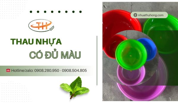 Thau nhựa đủ màu giá sỉ sẵn kho số lượng lớn tại TP.HCM 1 thau nhựa đủ màu tại kho miền nam