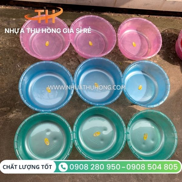 Thau nhựa đủ màu giá sỉ sẵn kho số lượng lớn tại TP.HCM 5 Thau nhựa sun giá sỉ rẻ