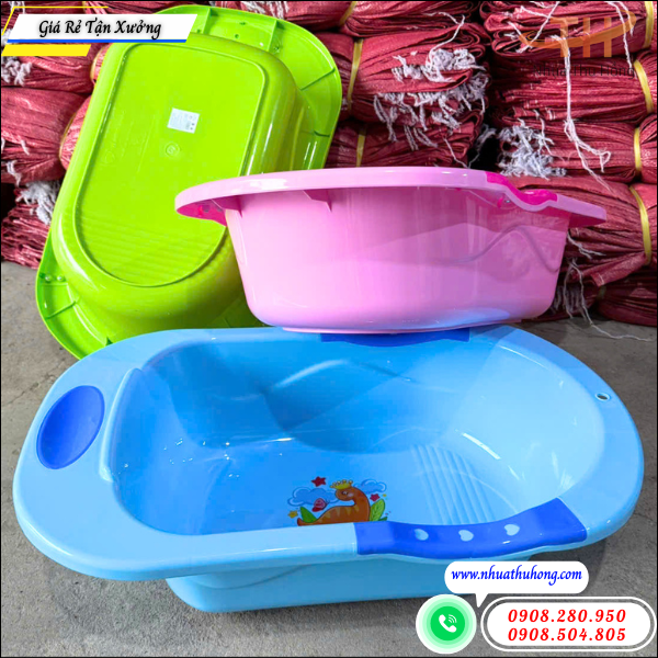 Thau tắm bé sơ sinh giá rẻ thiết kế tiện lợi dễ dùng 5 thau tắm bé giá sỉ TP.HCM