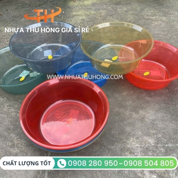 Thau nhựa đủ màu giá sỉ sẵn kho số lượng lớn tại TP.HCM 3 Thau nhựa trong giá sỉ rẻ