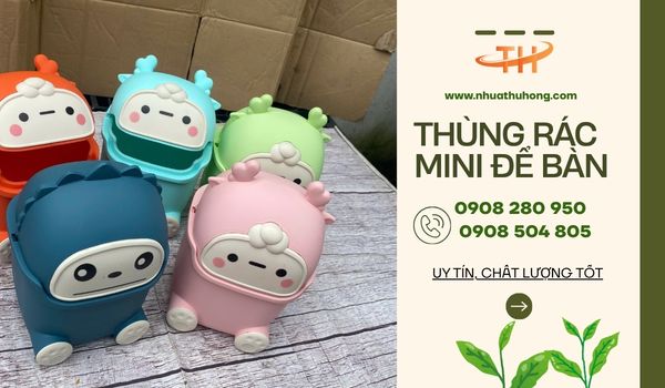 Thùng rác mini để bàn giá rẻ mua ở đâu tại TP.HCM 1 thùng rác mini để bàn