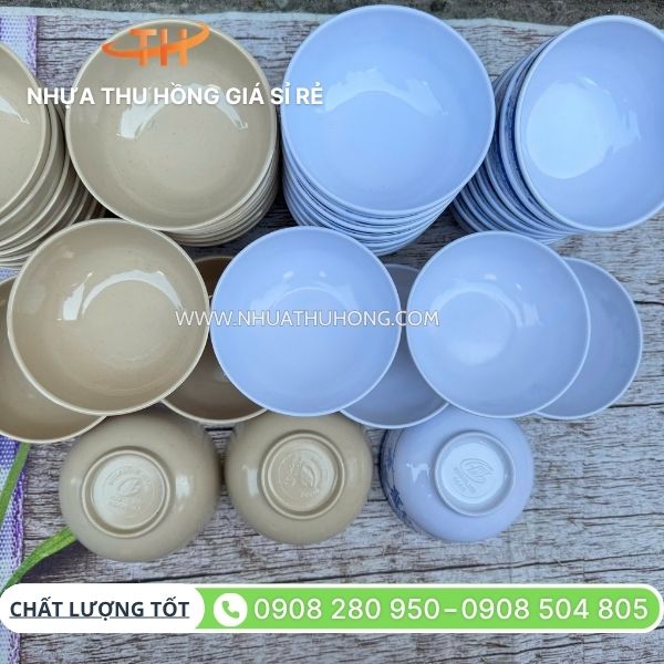 Kho sỉ chén, tô, dĩa nhựa đủ màu giá rẻ nhất 3 Chén nhựa melamine sỉ giá rẻ