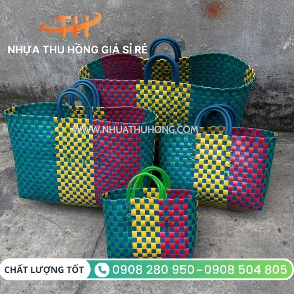 Cung cấp giỏ nhựa đan giá sỉ tại kho số lượng lớn 2 Cung cấp giỏ nhựa đan giá sỉ rẻ, giao nhanh