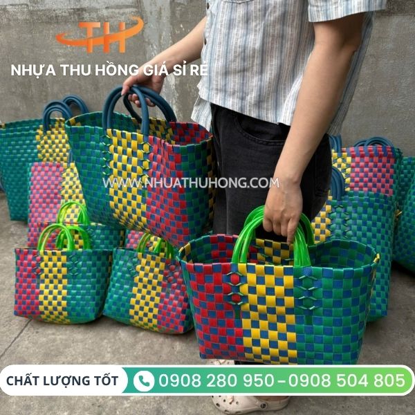 Cung cấp giỏ nhựa đan giá sỉ tại kho số lượng lớn 4 Giỏ nhựa đan bền chắc giá sỉ, uy tín, chất lượng