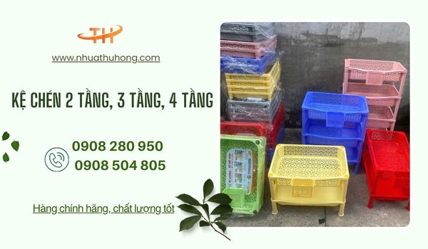 Kho sỉ kệ nhựa úp chén, tô, dĩa 2 tầng, 3 tầng, 4 tầng giá rẻ 1 Kệ nhựa úp chén 2 tầng, 3 tầng, 4 tầng sỉ rẻ
