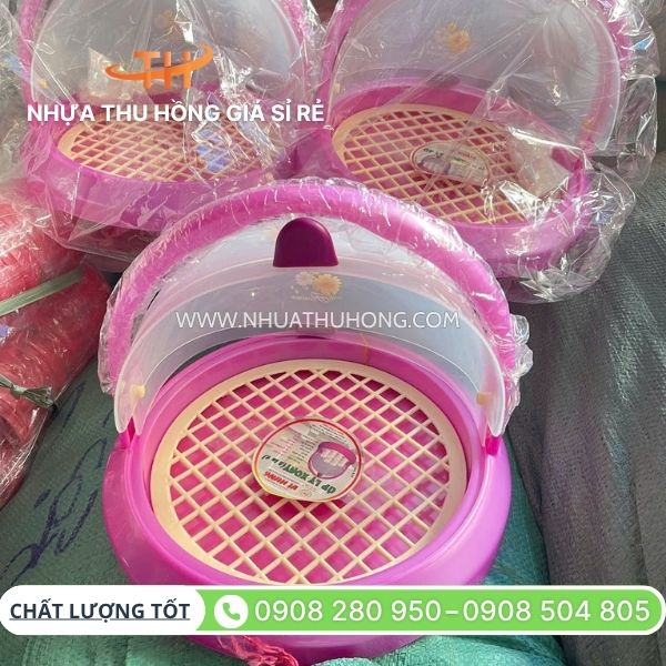 Bỏ sỉ giá tốt khay úp ly giao nhanh, tận nơi TP.HCM 5 Khay úp ly tròn có nắp đậy giá tốt