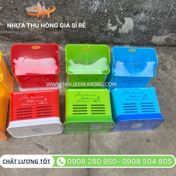 Mua ống đựng đũa bằng nhựa giá sỉ rẻ ở đâu 5 Ống đựng đũa 2 ngăn giá sỉ giao nhanh