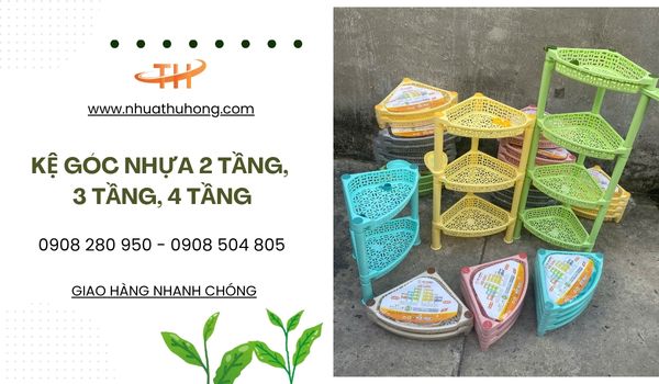 Bán kệ góc nhựa 2 tầng, 3 tầng, 4 tầng sỉ rẻ giao nhanh tận nơi 1 Kệ góc nhựa 2 tầng, 3 tầng, 4 tầng sỉ rẻ