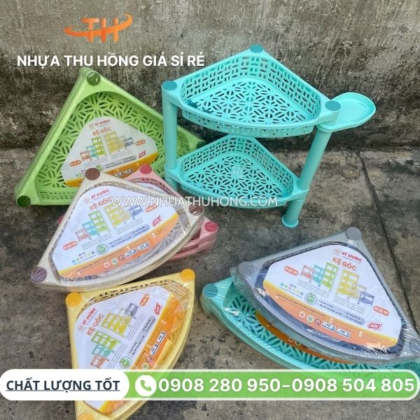 Bán kệ góc nhựa 2 tầng, 3 tầng, 4 tầng sỉ rẻ giao nhanh tận nơi 2 Kệ góc nhựa 2 tầng sỉ rẻ