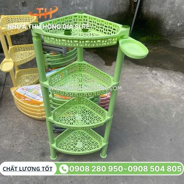 Bán kệ góc nhựa 2 tầng, 3 tầng, 4 tầng sỉ rẻ giao nhanh tận nơi 4 Kệ góc nhựa 4 tầng giá rẻ