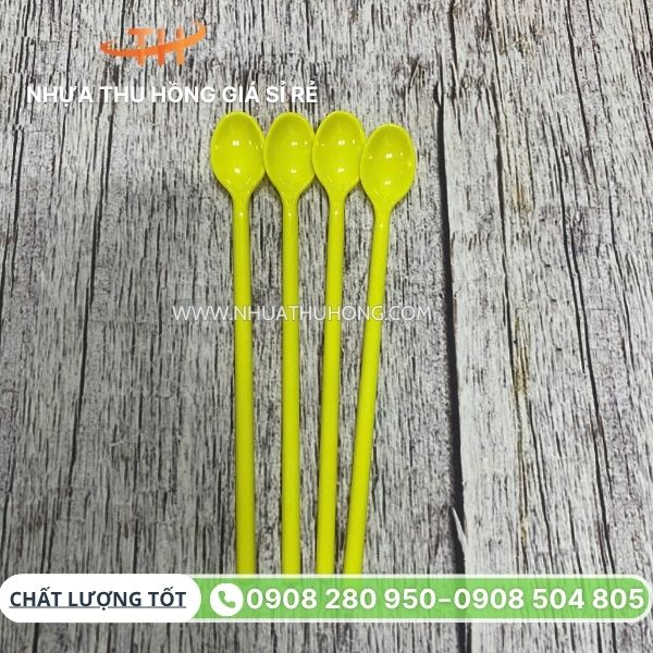 Nguồn sỉ muỗng nhựa cứng đủ màu uy tín cho hàng quán 5 Muỗng nhựa cứng chịu nhiệt giá sỉ