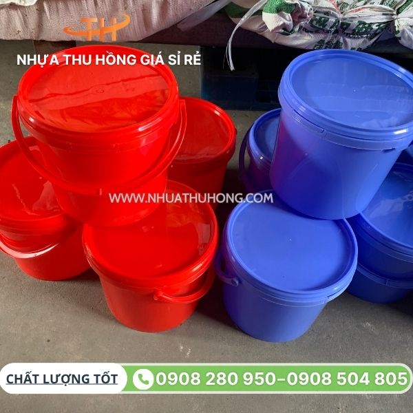 Bán giá sỉ rẻ xô nhựa thực phẩm 5 lít có nắp tại TP.HCM 2 Xô nhựa thực phẩm 5 lít bán giá sỉ rẻ