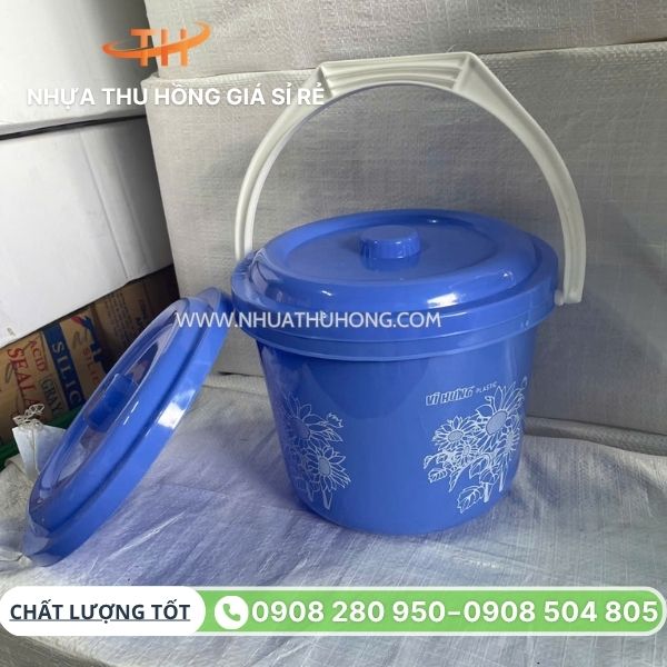 Bán giá sỉ rẻ xô nhựa thực phẩm 5 lít có nắp tại TP.HCM 3 Xô thực phẩm 5 lít bằng nhựa giá rẻ tại TP.HCM