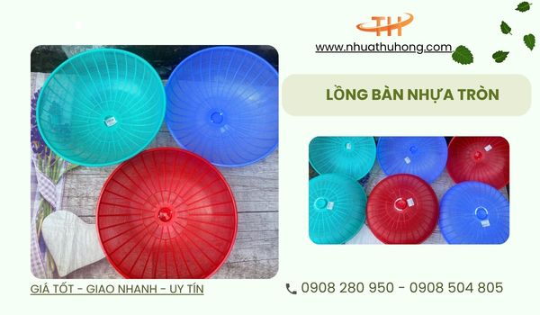 Lồng bàn nhựa tròn giá sỉ rẻ, đủ màu, đủ kích thước 1 Lồng bàn nhựa tròn sỉ rẻ đủ màu, kích thước