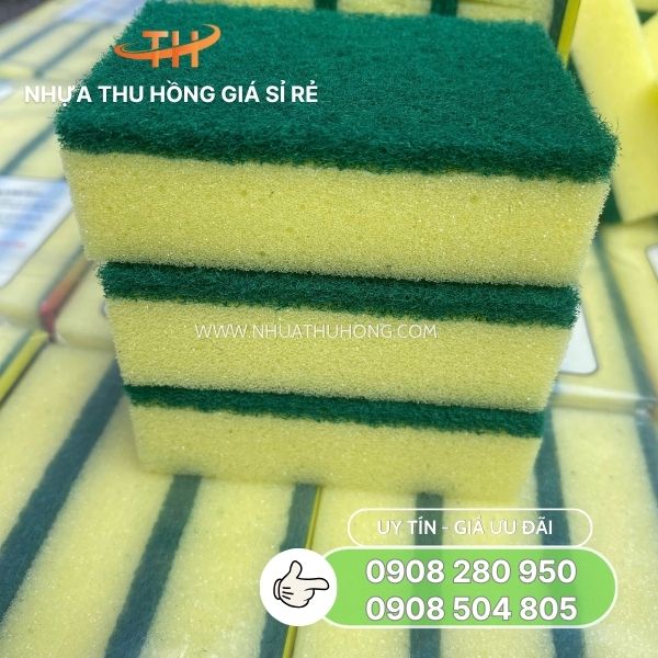 Cung cấp đủ các loại miếng rửa chén bát giá sỉ rẻ nhất 3 Mút xốp bọt biển rửa chén sỉ rẻ nhất